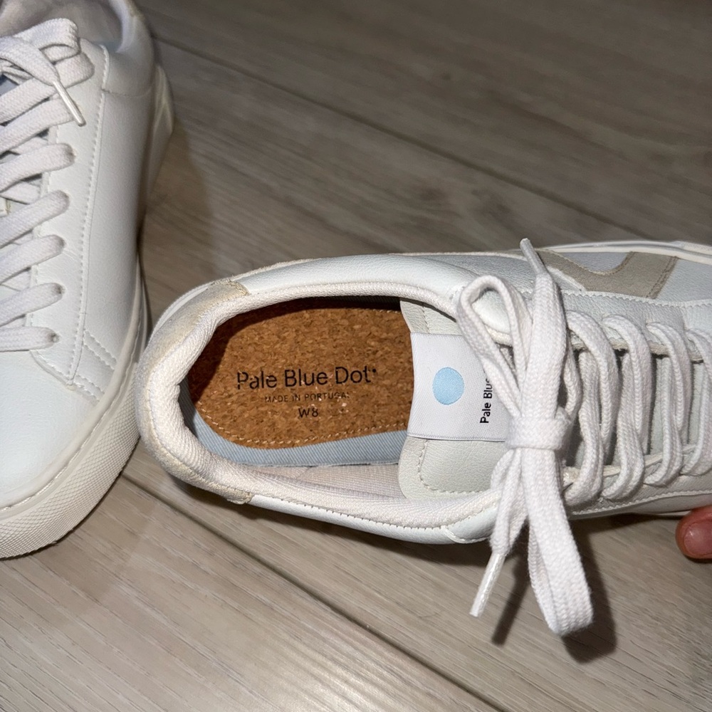KOIO Cream Vegan Leather Sneakers - Picture 4 of 5